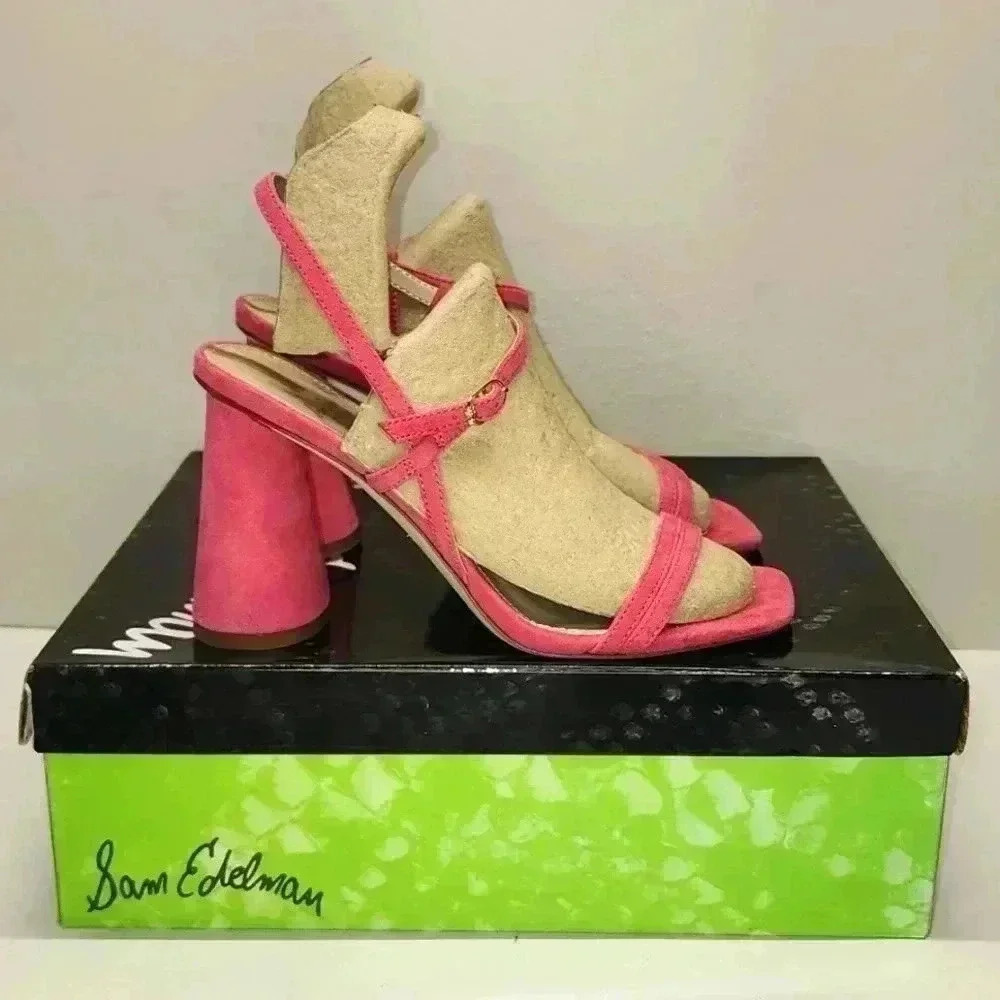 Sam Edelman kit Dahlia pink square toe slingback size 6.5 nwob - Picture 1 of 10